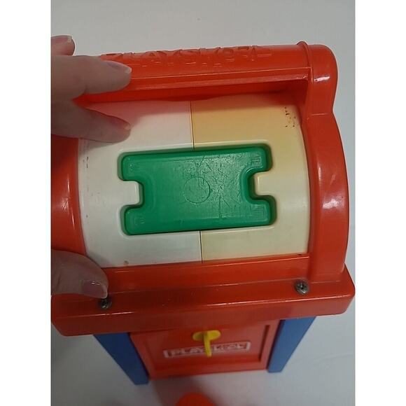 Vintage Playskool Mailbox Postal Station Shape Sorter Toy 4 Shapes - 1 Missing - Picture 4 of 15
